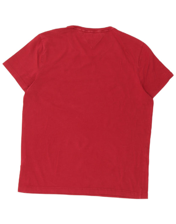 Tommy Hilfiger Mens Extra Slim T-Shirt Top XL Red Cotton