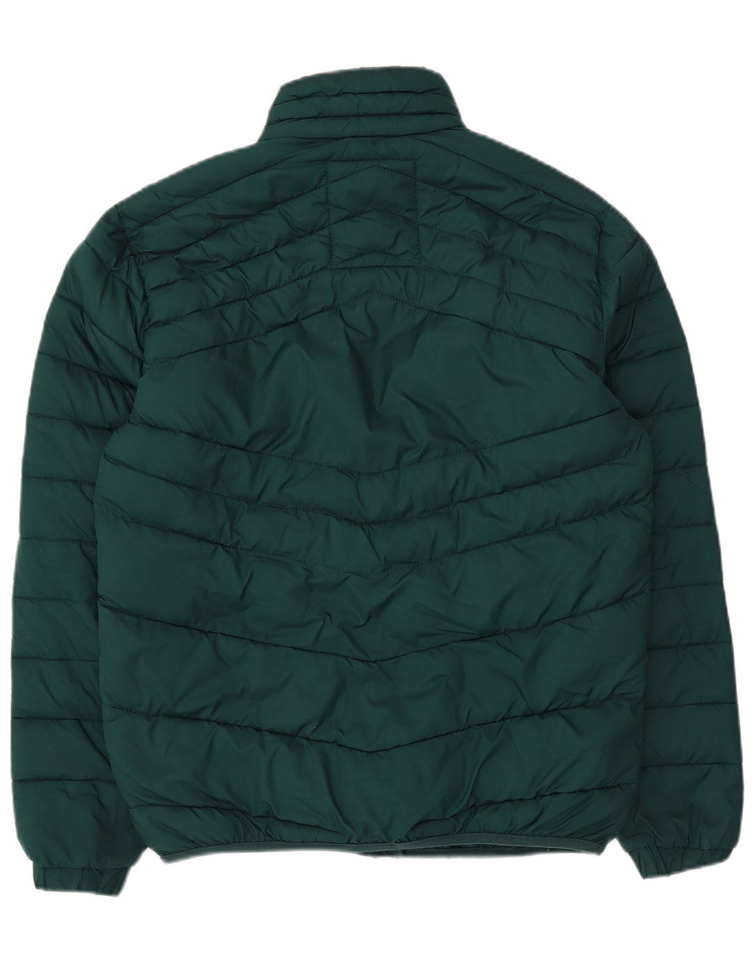 Jaqueta acolchoada masculina JACK & JONES UK 38 poliéster verde médio
