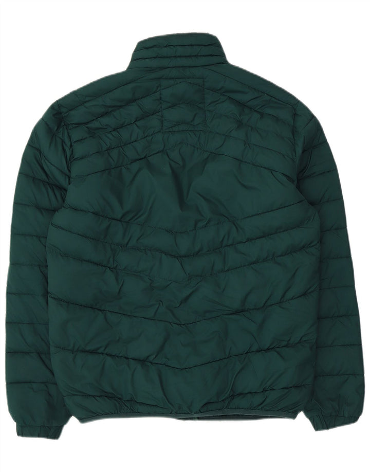 Jaqueta acolchoada masculina JACK & JONES UK 38 poliéster verde médio