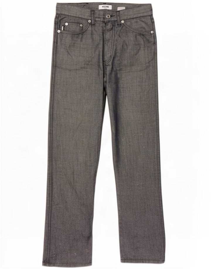 Jeans retos femininos Moschino W30 L30 cinza