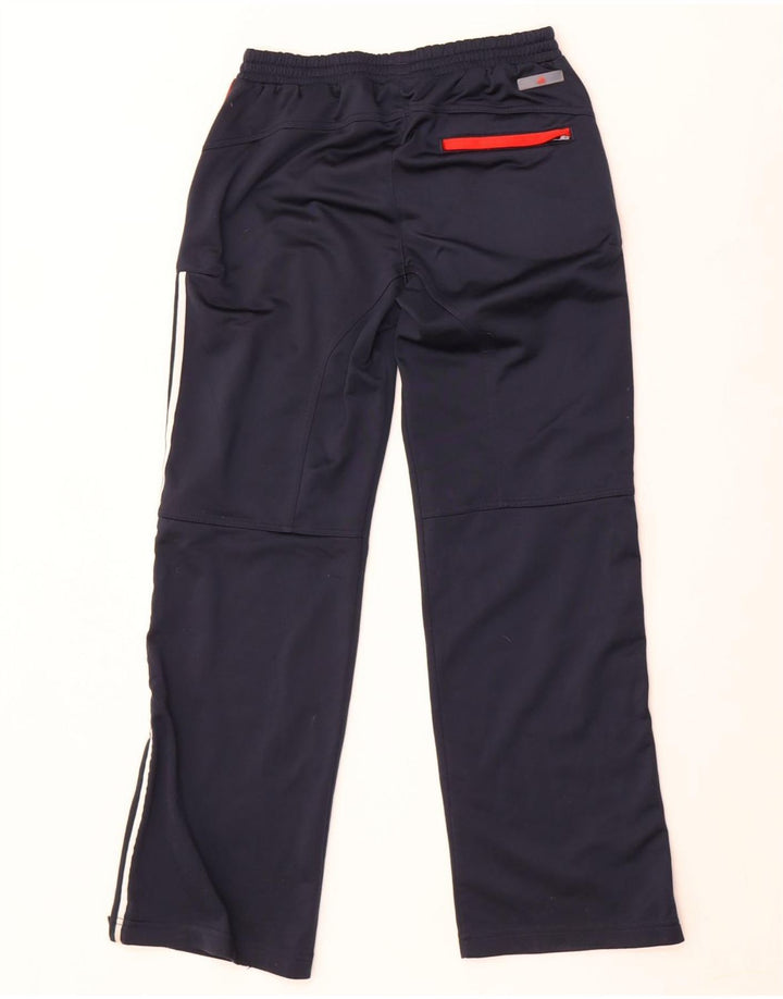 Calças de treino Adidas meninos 11-12 anos azul marinho colorblock poliéster