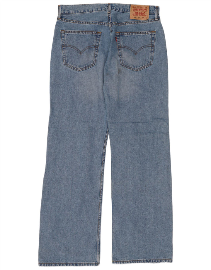 Levi's Masculino 527 Bootcut Jeans W34 L32 Azul Algodão