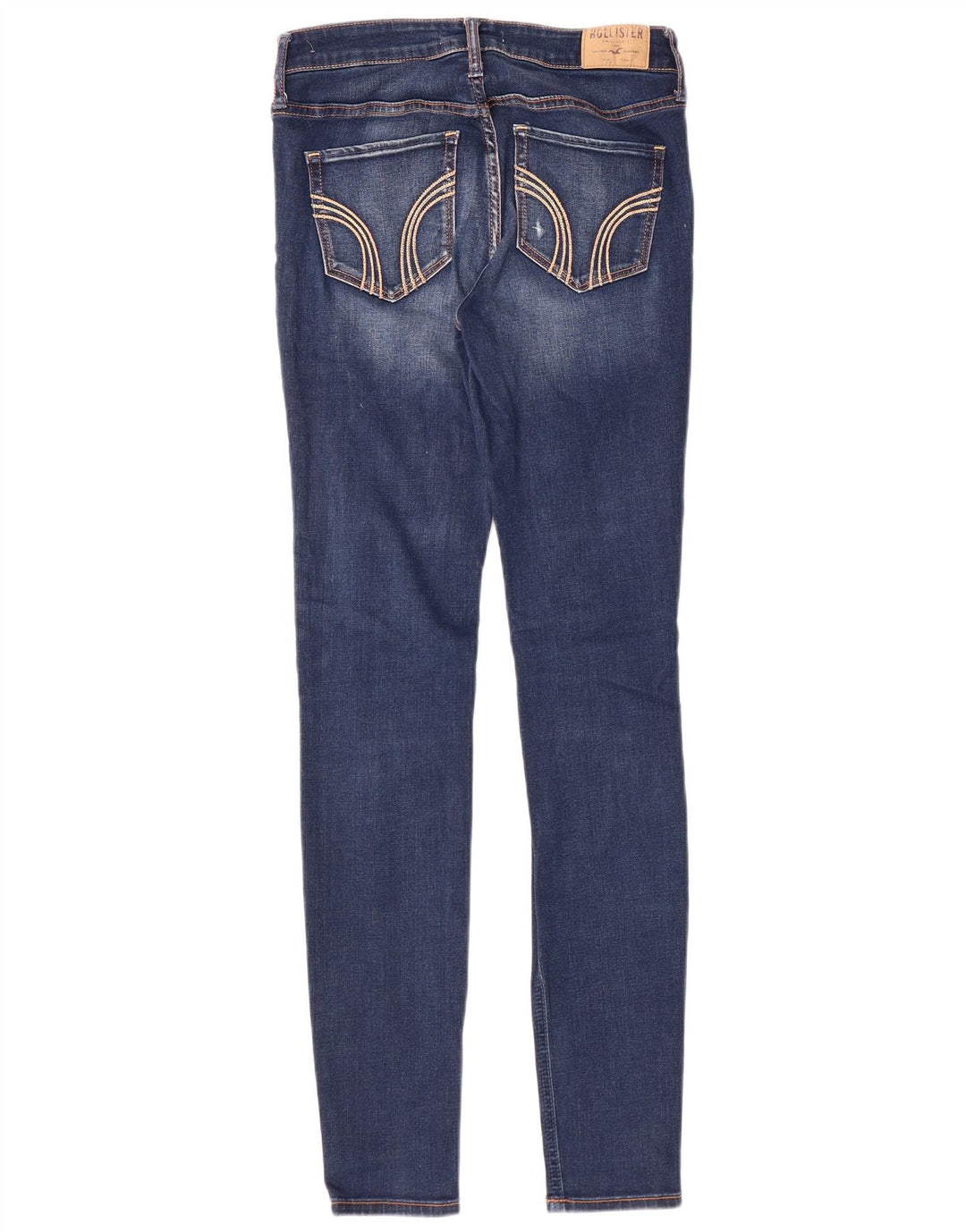 HOLLISTER Calça jeans feminina desgastada US 3 XS W26 L31 algodão azul