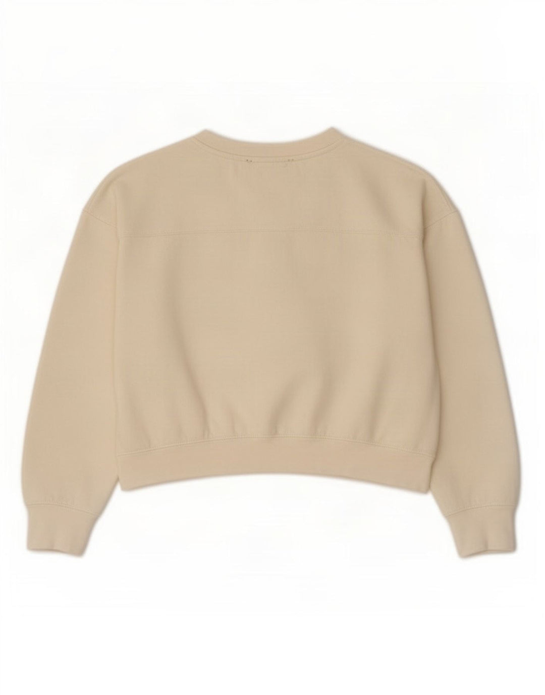 Zara Womens Crop Oversized Moletom Jumper Reino Unido 14 Médio Off White