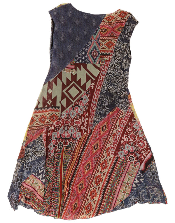 Vestido feminino Desigual com estampa A-Line UK 20 2XL patchwork multicolorido