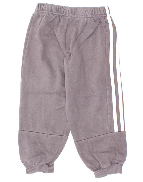 Adidas meninos calças de treino joggers 3-4 anos cinza algodão
