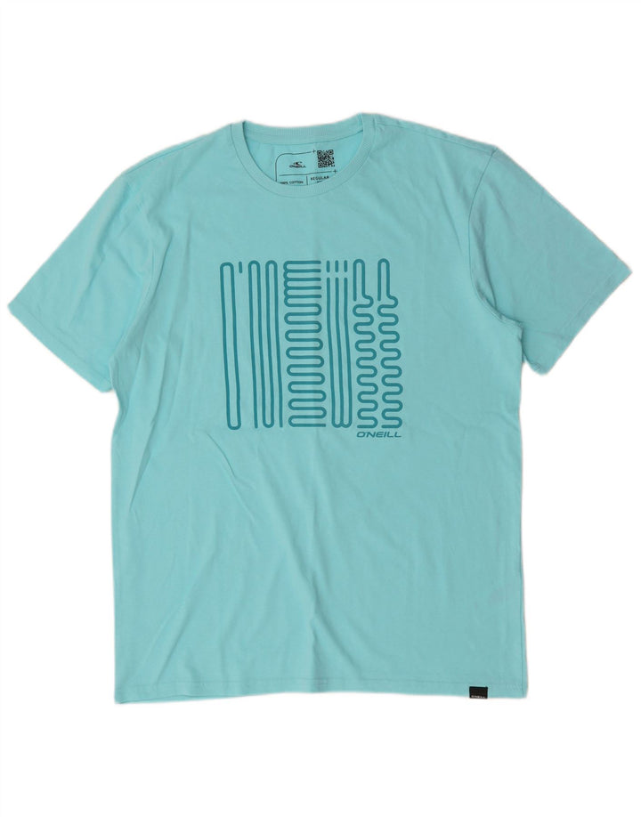 Camiseta masculina O'Neill de ajuste regular com estampa gráfica de algodão azul médio