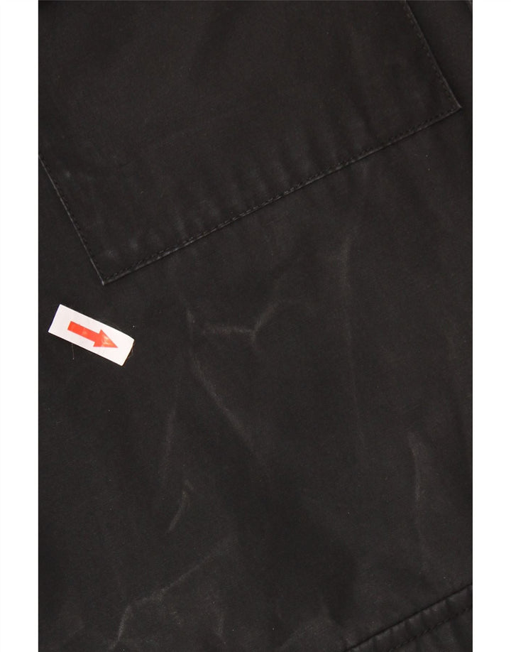 Jaqueta corta-vento masculina Levi's com capuz UK 38 poliéster preto médio