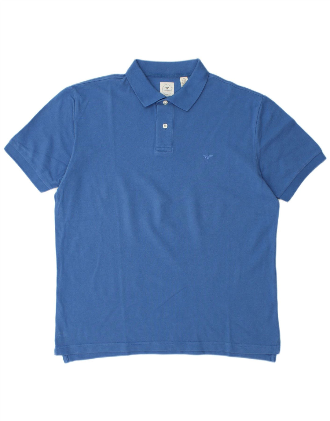 Camisa polo masculina DOCKERS grande algodão azul