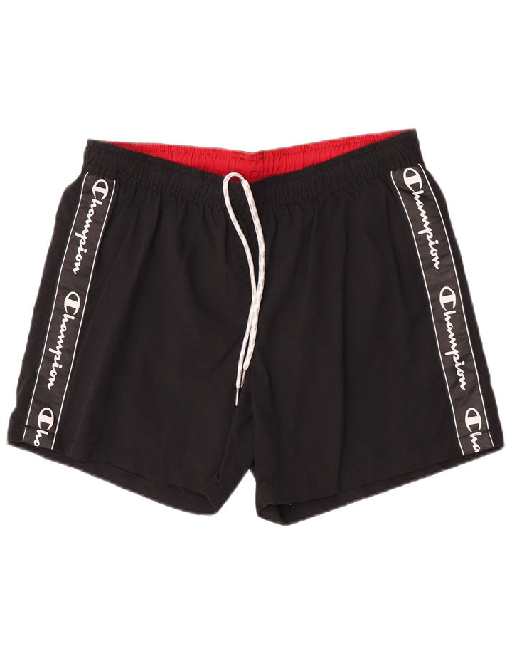 Shorts de natação masculino Champion Graphic médio preto poliamida