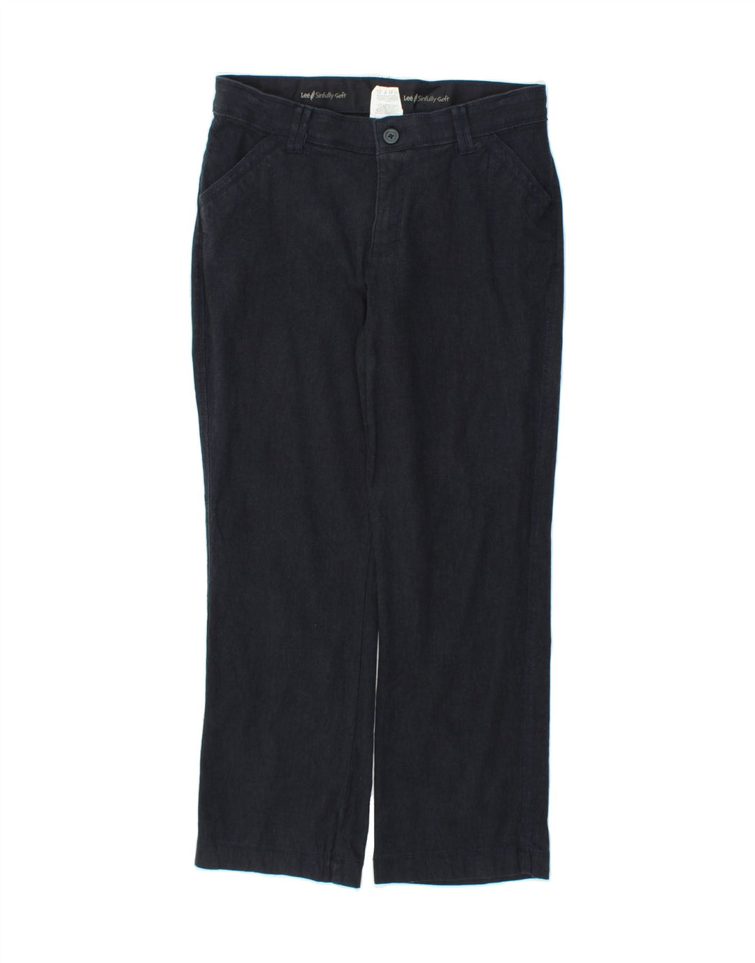 LEE Womens Straight Chino Trousers W28 L28 Navy Blue Cotton Vintage Lee and Second-Hand Lee from Messina Hembry 
