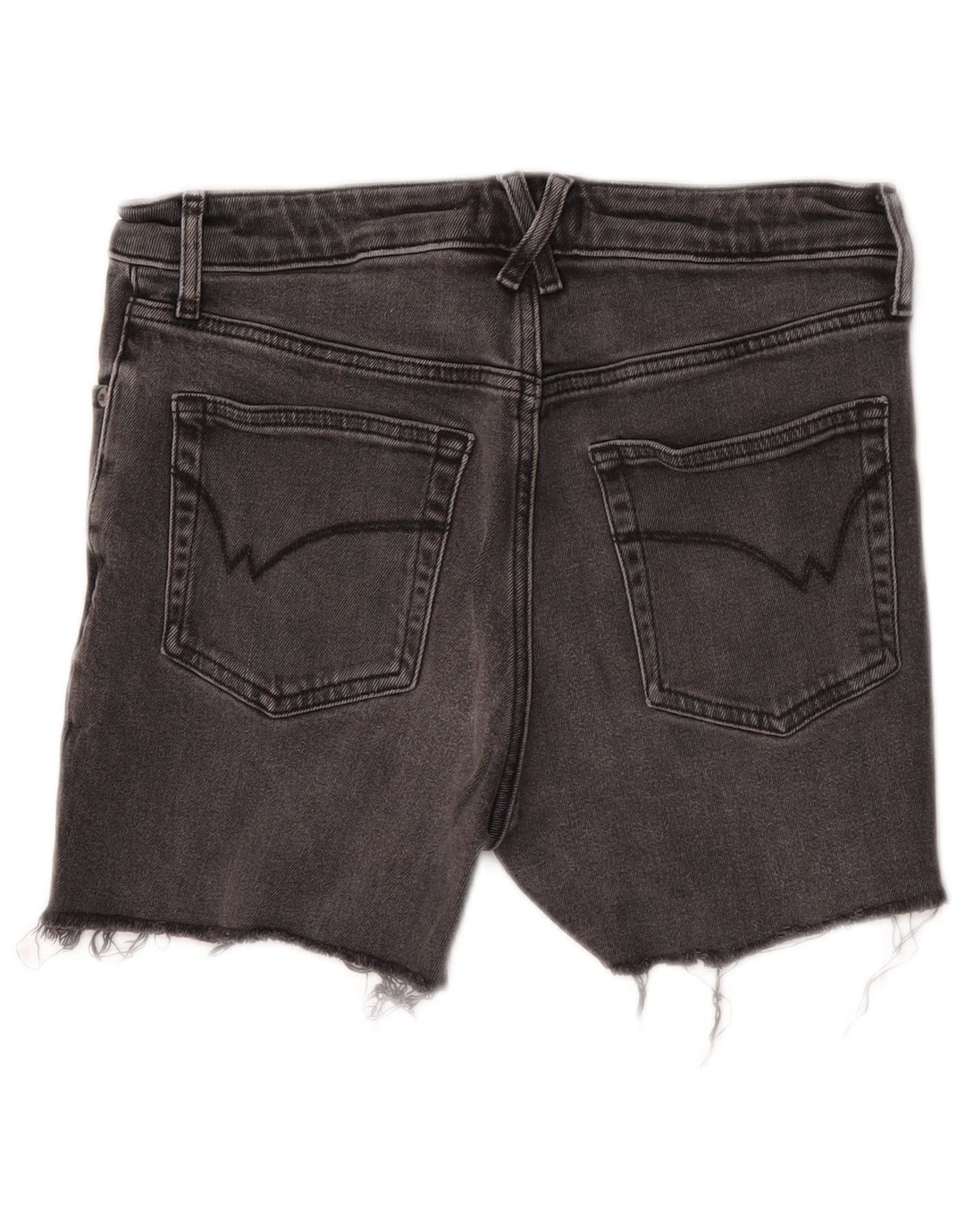 Shorts jeans feminino White Stuff UK 10 pequeno W28 algodão cinza