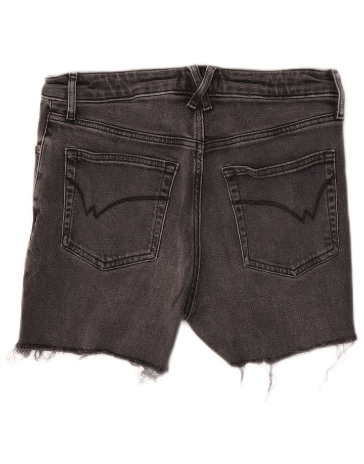 Shorts jeans feminino White Stuff UK 10 pequeno W28 algodão cinza