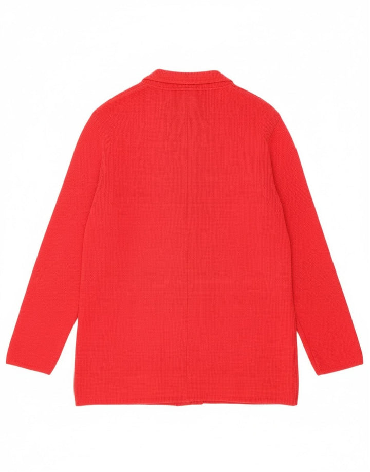 Jaqueta blazer feminina vintage com peito duplo UK 16 grande vermelha