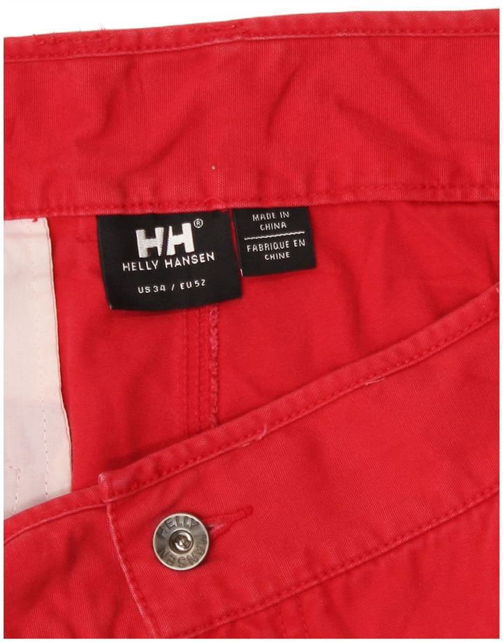 Helly Hansen Mens Chino Shorts W34 Grande Algodão Vermelho