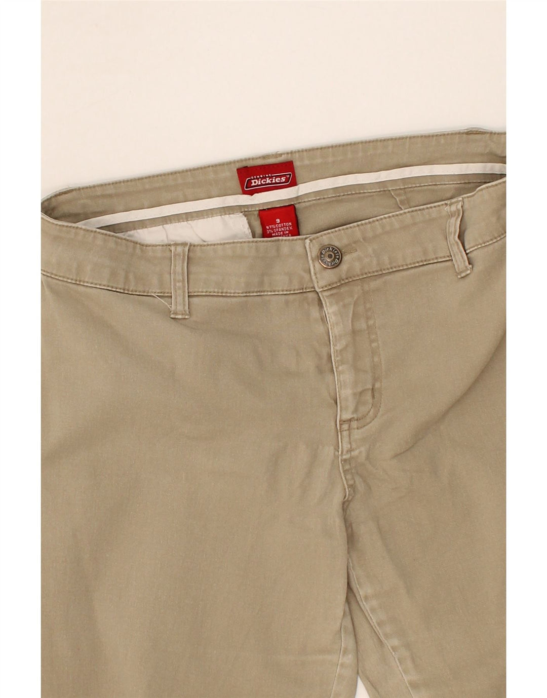 DICKIES Womens Straight Chino Trousers US 9 Medium W30 L31 Beige Cotton Vintage Dickies and Second-Hand Dickies from Messina Hembry 