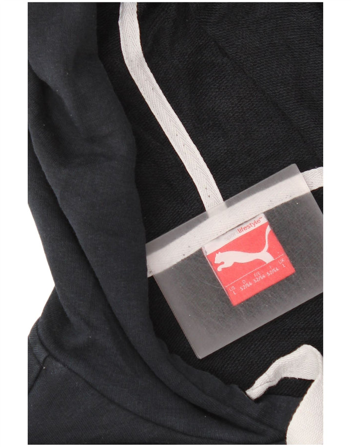 Suéter com capuz gráfico masculino Puma grande azul marinho
