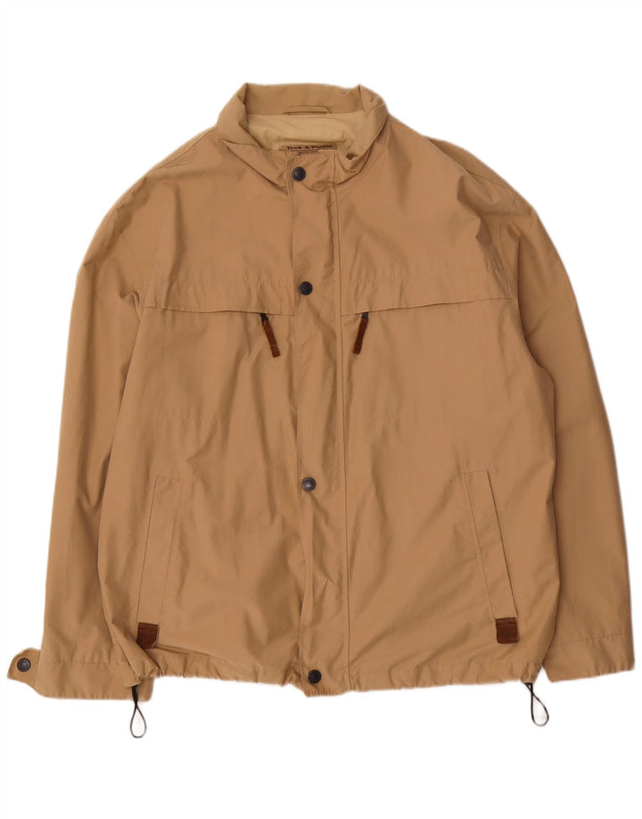 Jaqueta bomber masculina vintage IT 54 2XL algodão bege