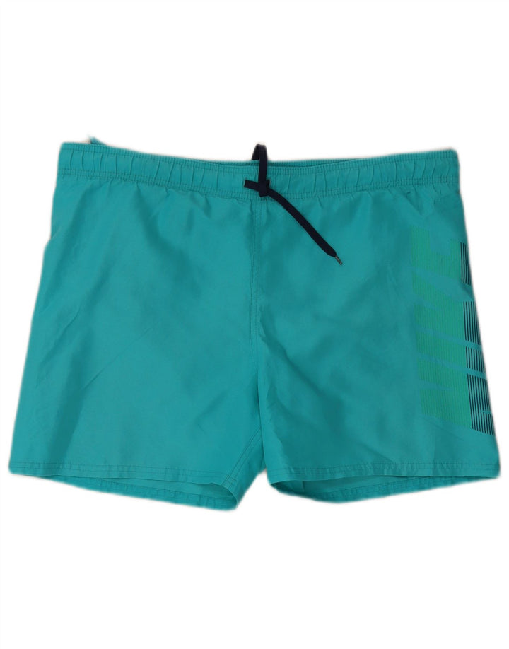 Shorts de natação masculinos Nike Graphic azul médio poliéster