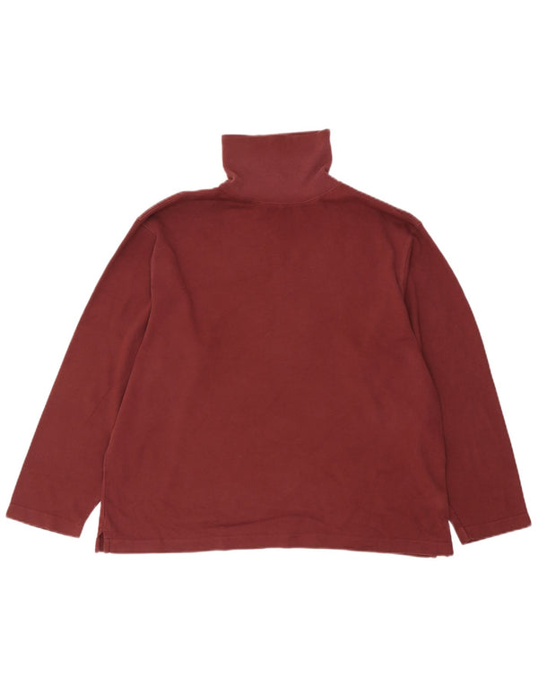 Marks & Spencer Top feminino oversized manga comprida Reino Unido 16 grande Borgonha