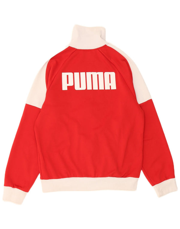 Jaqueta feminina Puma Graphic Tracksuit Top 15-16 anos vermelho colorblock