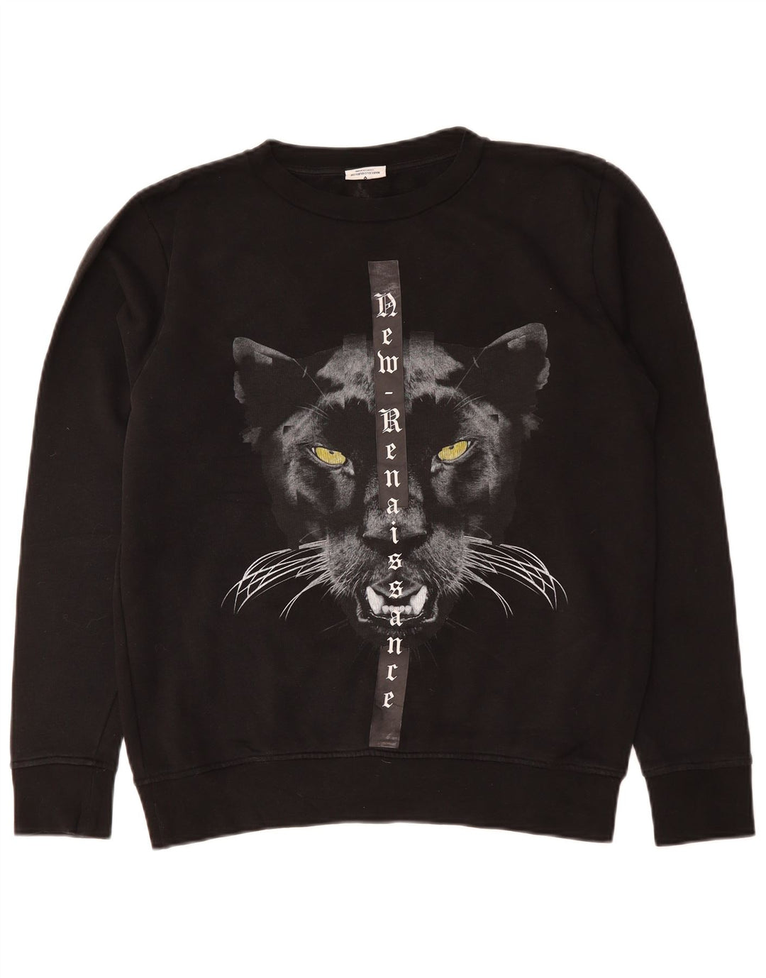 Marcelo Burlon moletom gráfico masculino jumper pequeno algodão preto