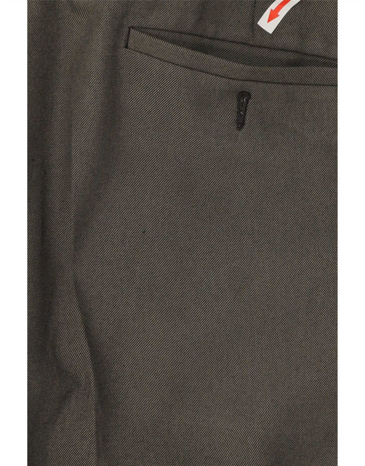 Calça masculina de terno reto Marks & Spencer W36 L29 poliéster preto