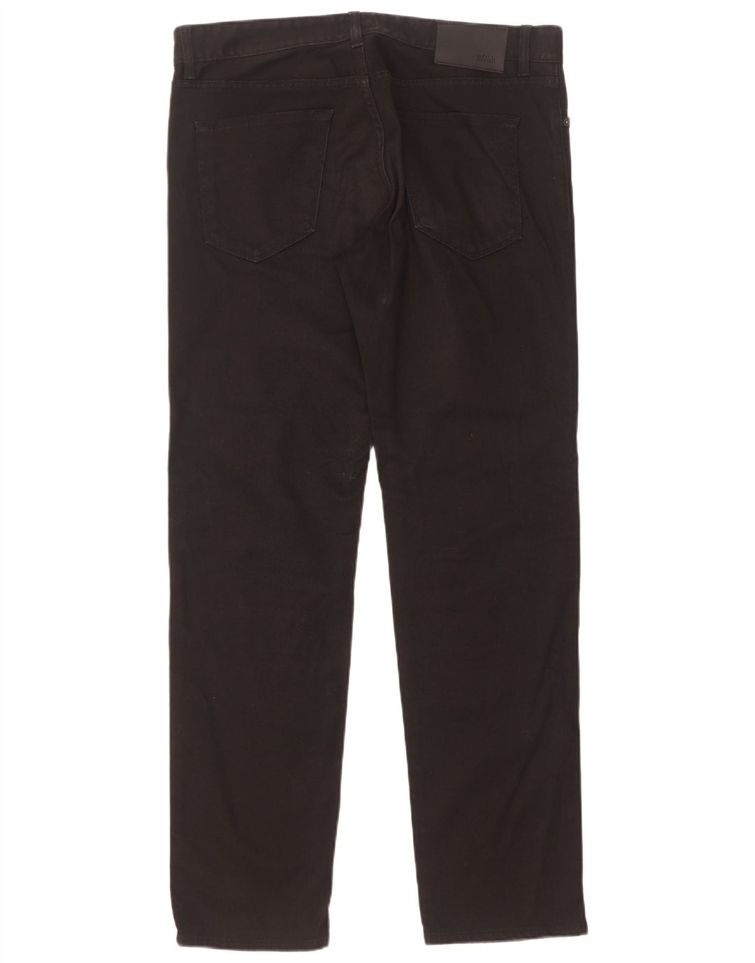 Hugo Boss Mens Straight Jeans W34 L32 Algodão Preto