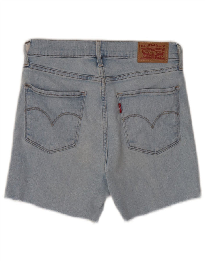 Shorts jeans feminino Levi's 724 cintura alta W26 pequeno algodão azul