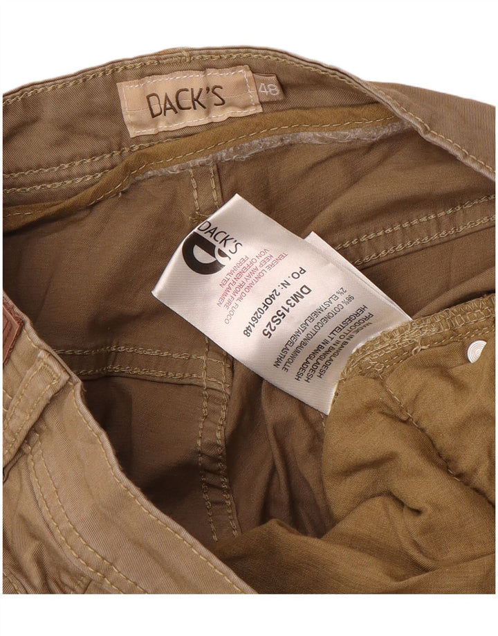 Calça casual masculina slim da Dack IT 48 médio W34 L31 algodão marrom