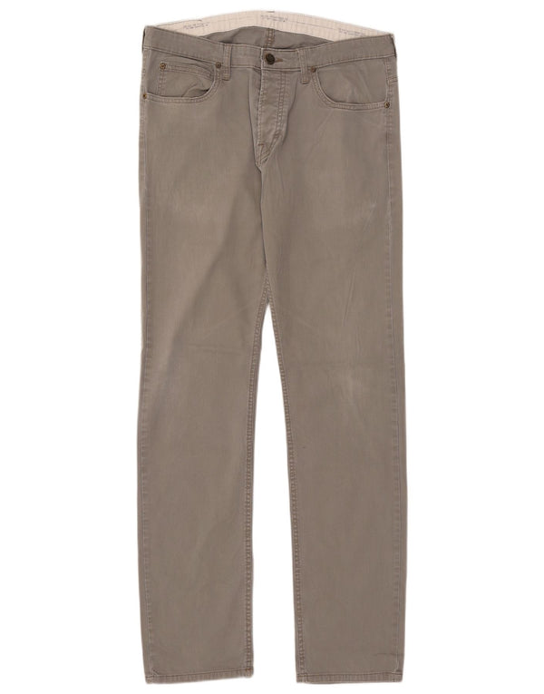 Lee Mens Powell Slim Calça Casual W33 L34 Algodão Cinza