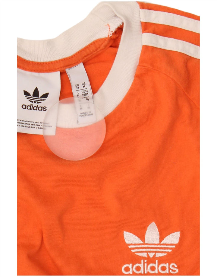 Adidas Mens Camiseta Top Médio Laranja