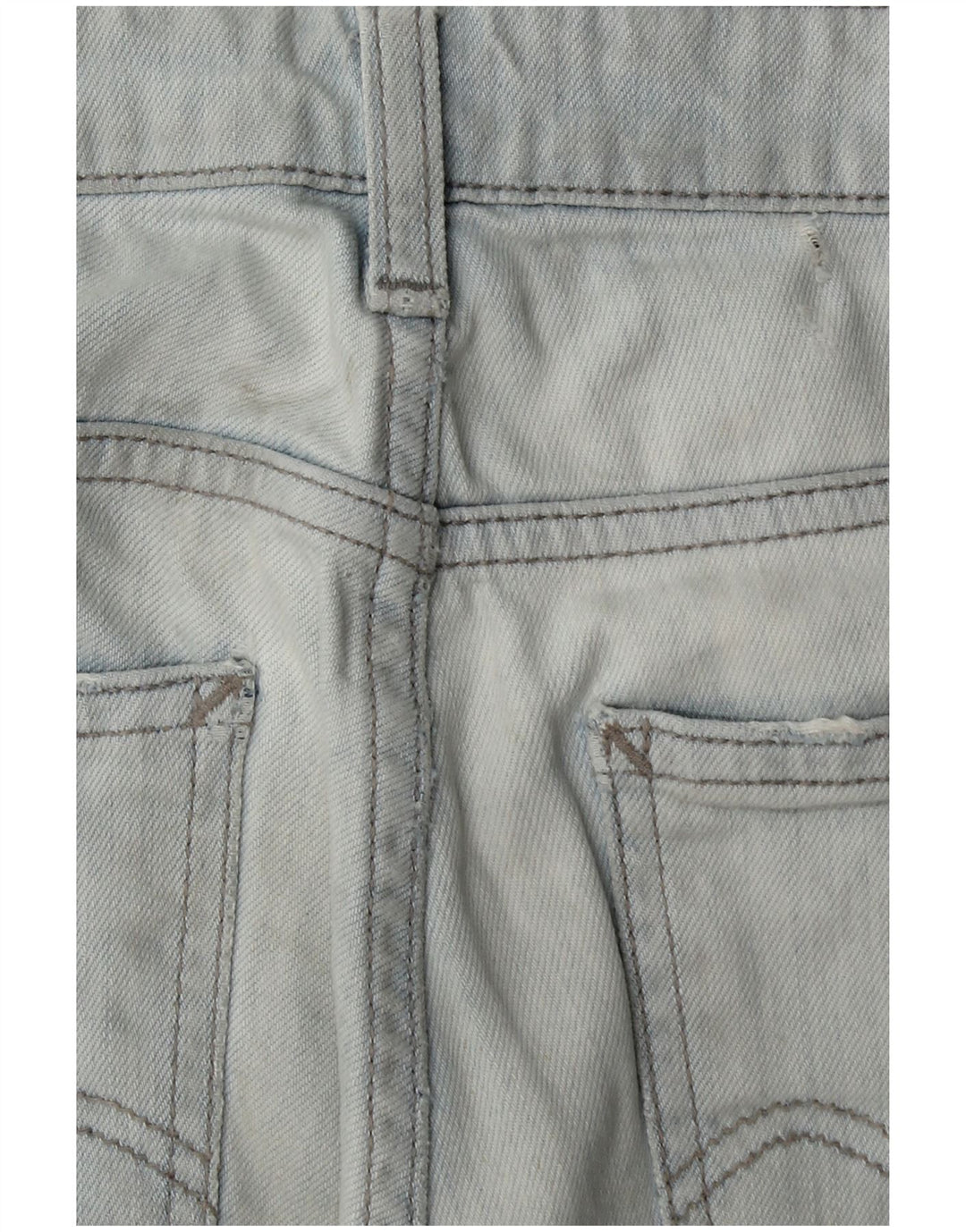 Bermuda jeans feminina CARHARTT W27 pequeno algodão azul