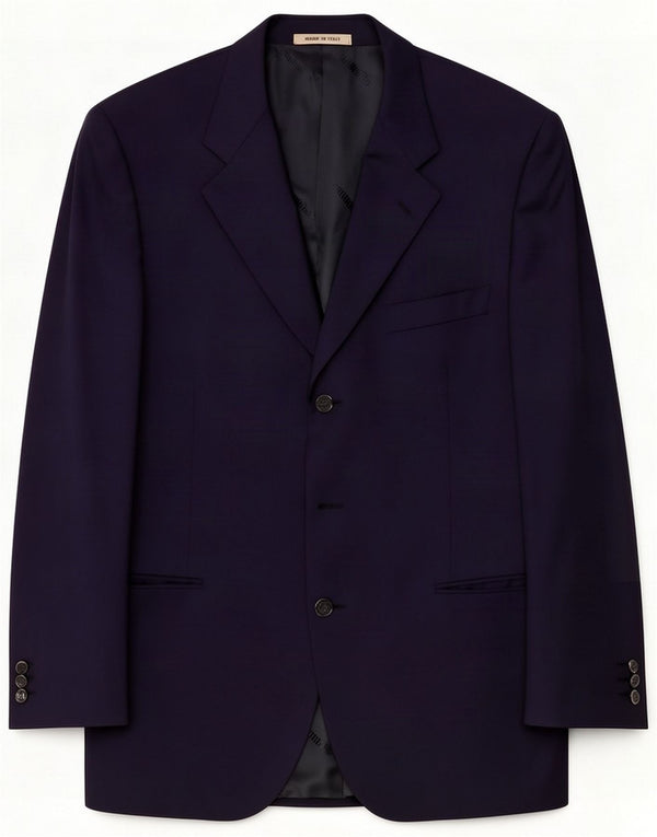 Carlo Pignatelli Mens Blazer Jacket IT 52 XL Lã Azul Marinho