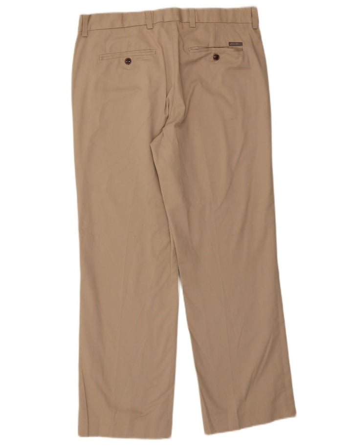 Calça Chino masculina EDDIE BAUER reta W34 L30 algodão bege