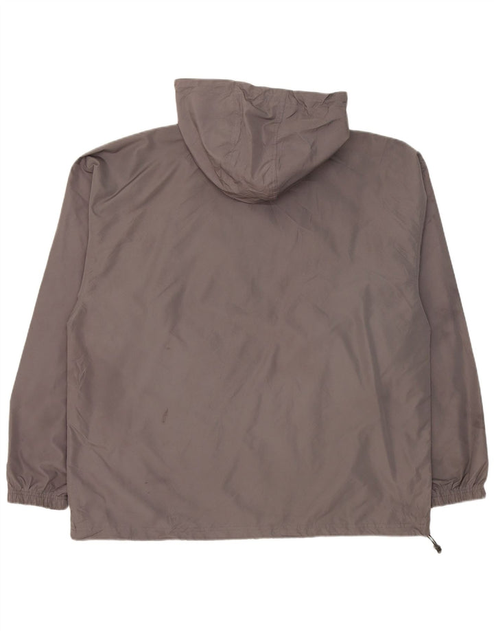 Jaqueta de chuva masculina com capuz gráfico Champion UK 42 XL cinza poliéster