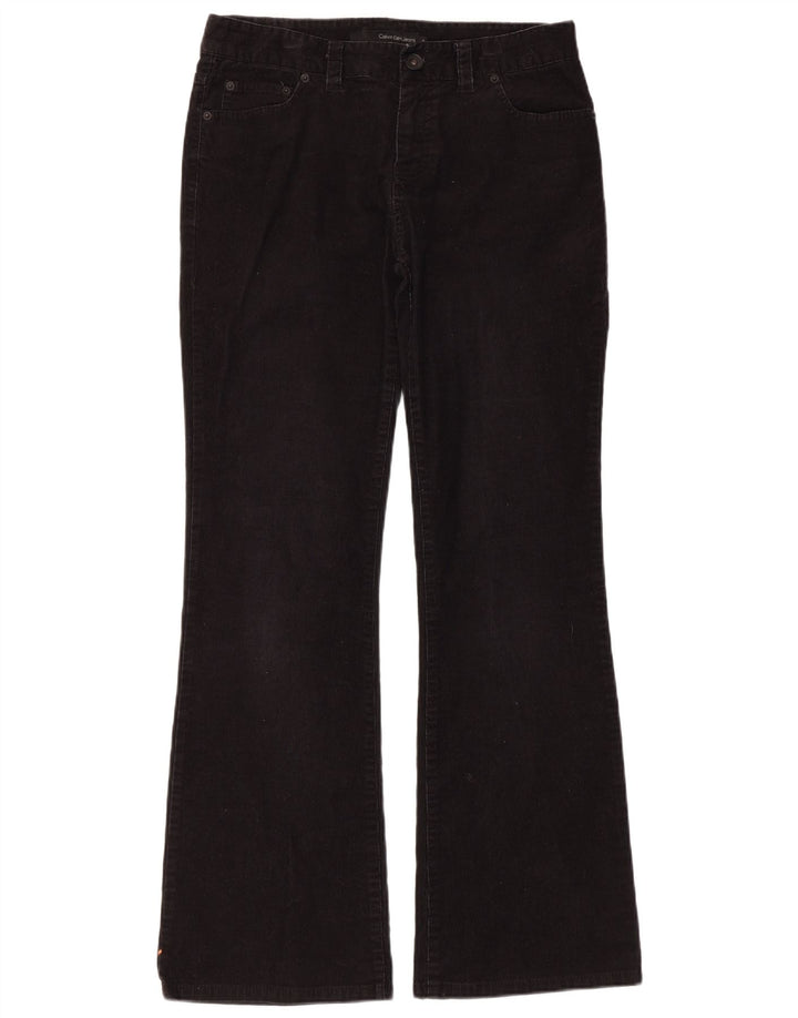 Calça feminina Calvin Klein Bootcut veludo cotelê US 8 médio W32 L31 preta