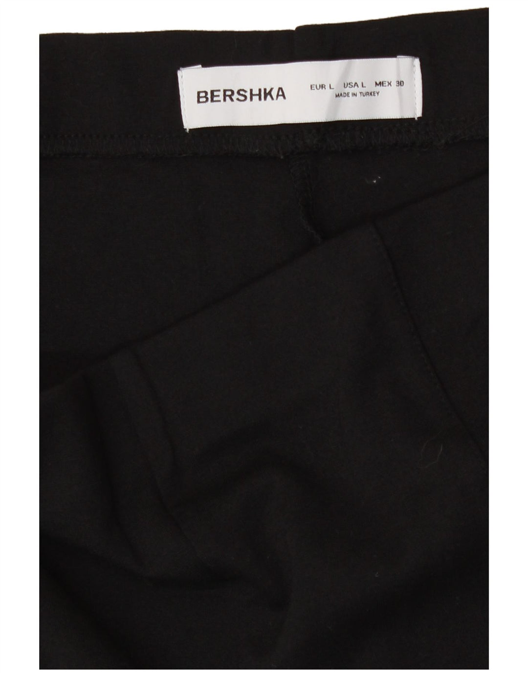 Calça quente feminina Bershka grande W32 viscose preta