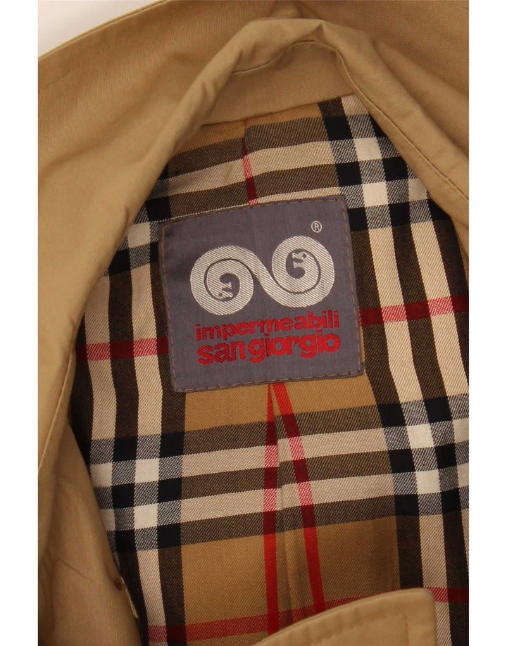Trench Coat masculino Sangiorgio IT 54 2XL poliéster bege