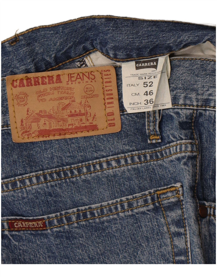 Carrera Mens 700 Regular Fit Straight Jeans W36 L31 Azul Algodão