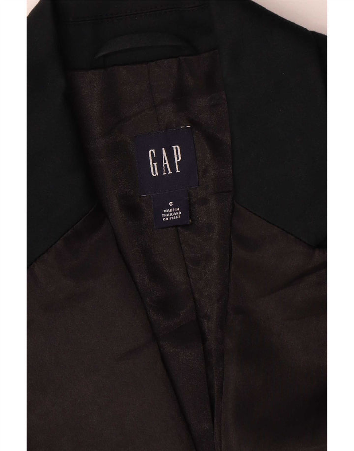 Jaqueta blazer feminina Gap com 1 botão EUA 6 algodão azul marinho médio