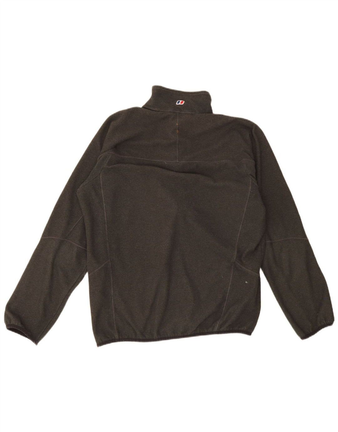 Berghaus Suéter masculino de lã com zíper e gola grande em poliéster manchado verde