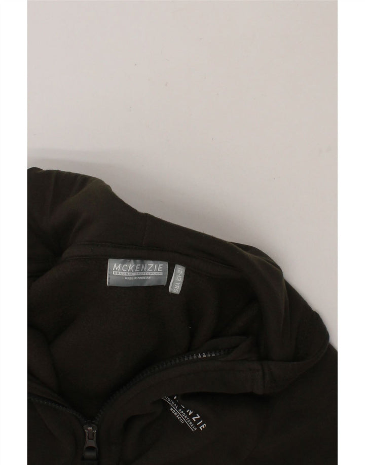 MCKENZIE Boys Zip Hoodie Sweater 12-13 Years Khaki Cotton Vintage Mckenzie and Second-Hand Mckenzie from Messina Hembry 