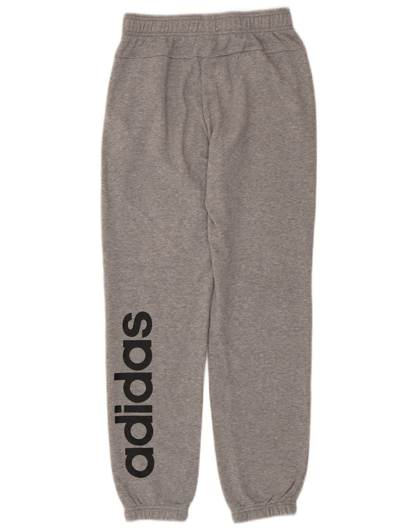 Adidas meninas calças de treino gráfico joggers 13-14 anos cinza manchado