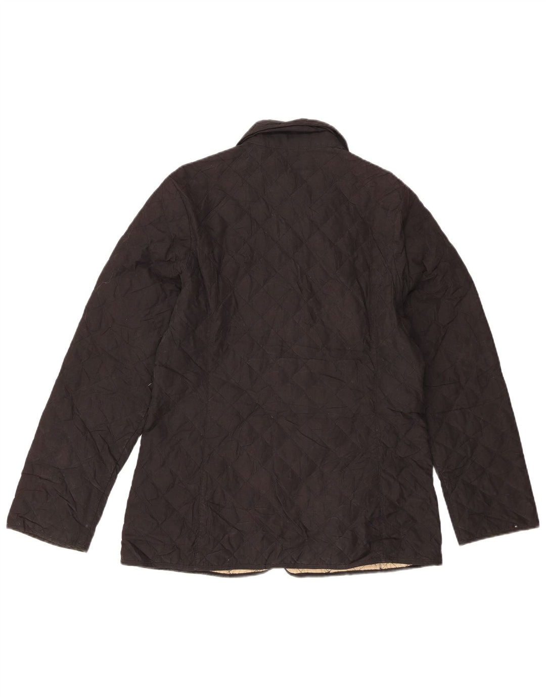 Jaqueta acolchoada feminina EDDIE BAUER UK 12 poliéster preto médio