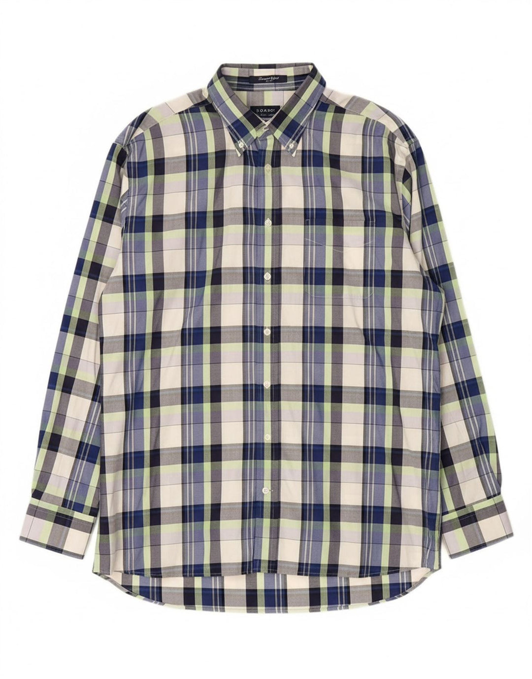 Camisa masculina GANT XL azul xadrez algodão