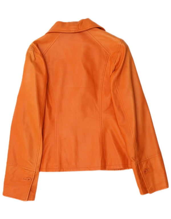 Lavorazione Artigianale Jaqueta blazer feminina de 3 botões IT 44 Médio Laranja