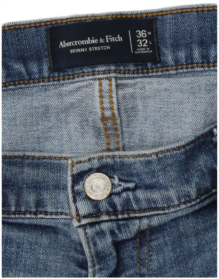 Calça jeans skinny stretch masculina ABERCROMBIE & FITCH W36 L32 algodão azul