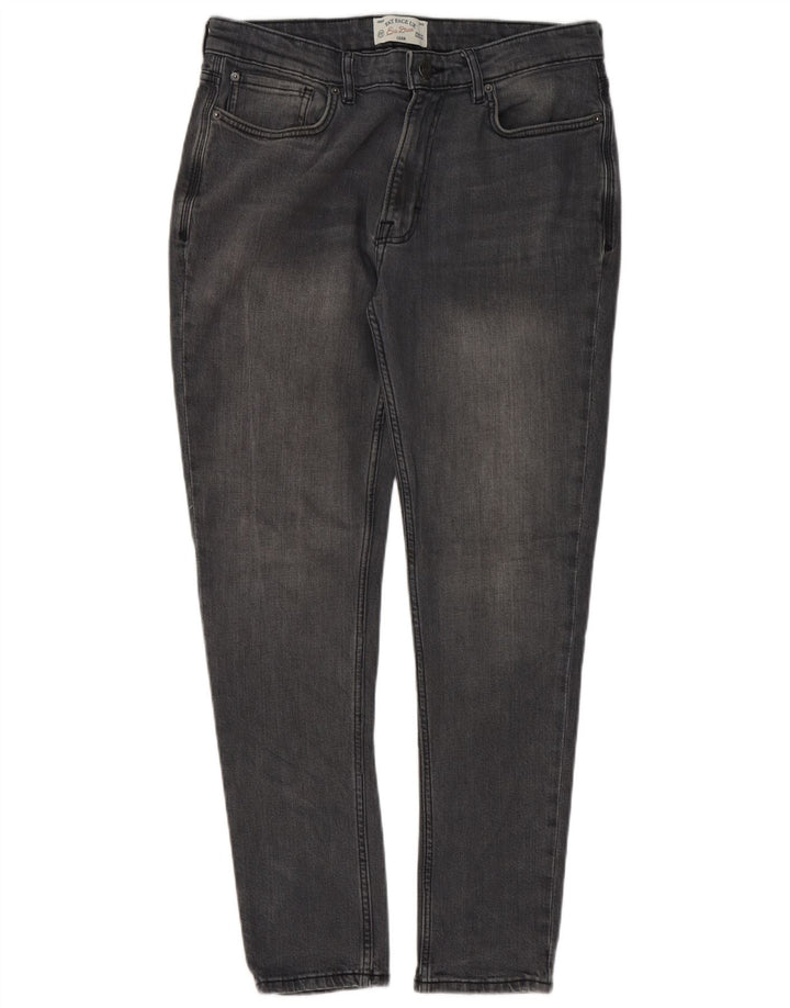 Fat Face Mens Slim Jeans W34 L30 Algodão Cinza