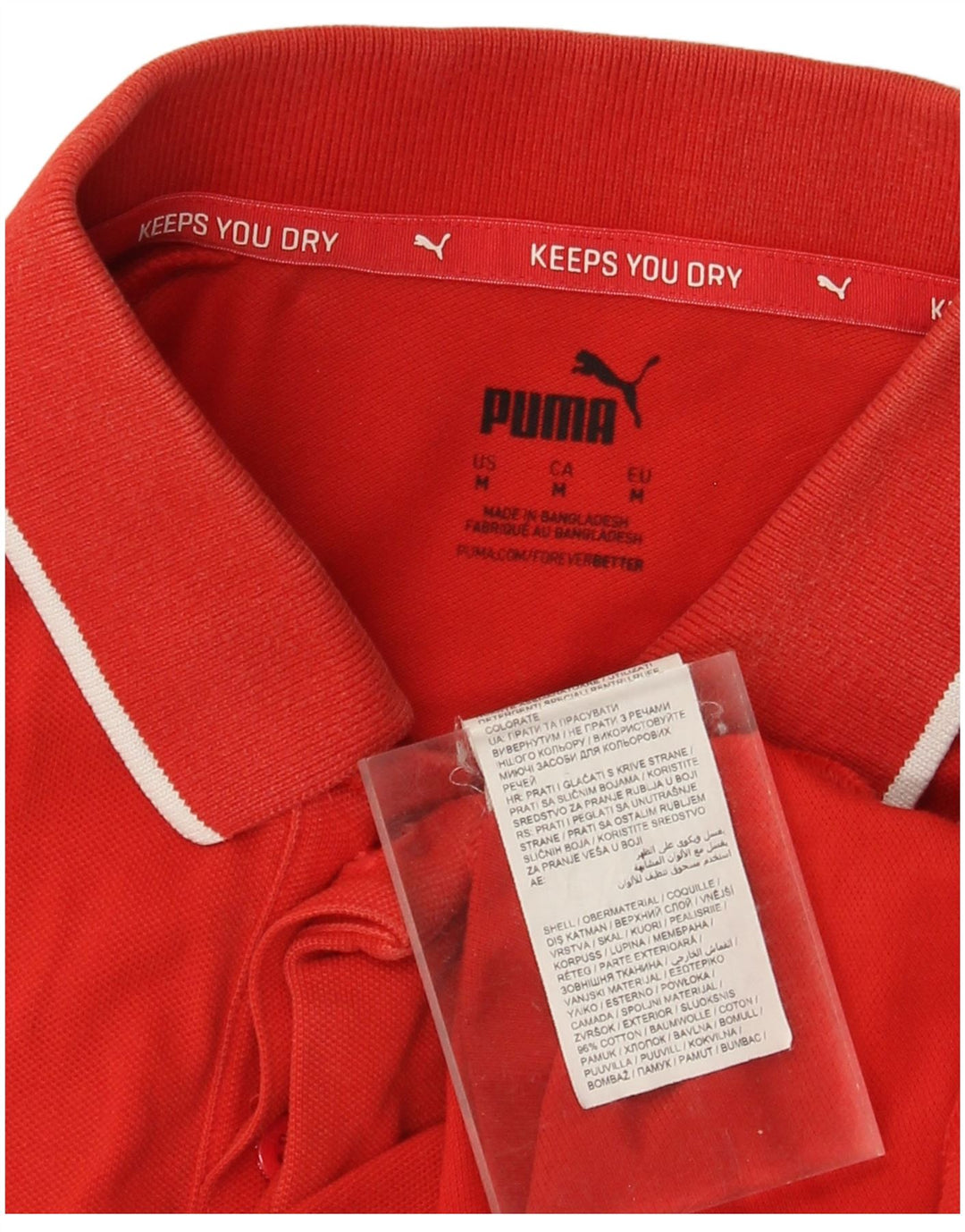 Camisa polo masculina Puma Graphic médio vermelho algodão esportivo